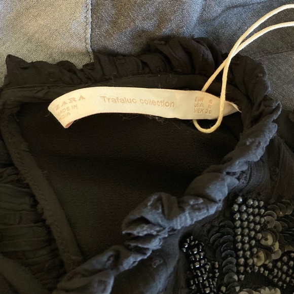 Zara Swiss Dot Sheer Blouse - Picture 2 of 14